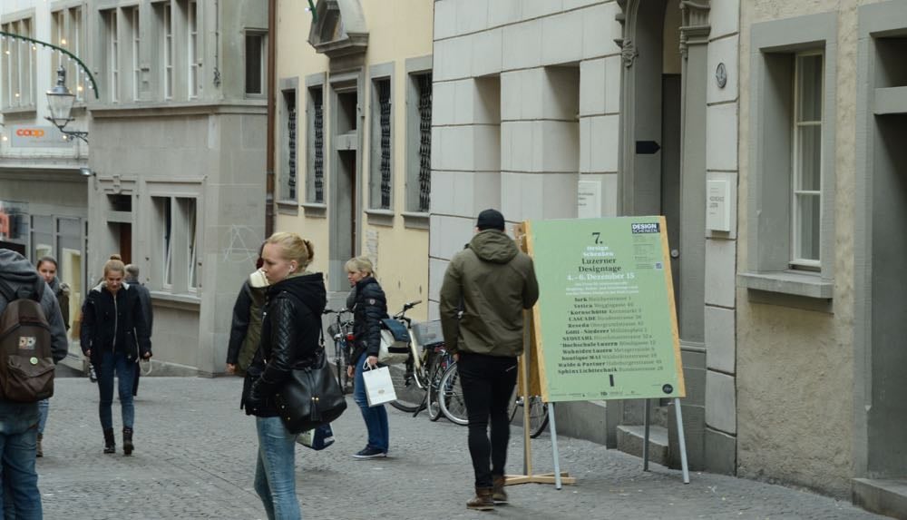 An der Rössligasse ist auch die Hochschule Luzern mit zwei Ausstellungen präsent.