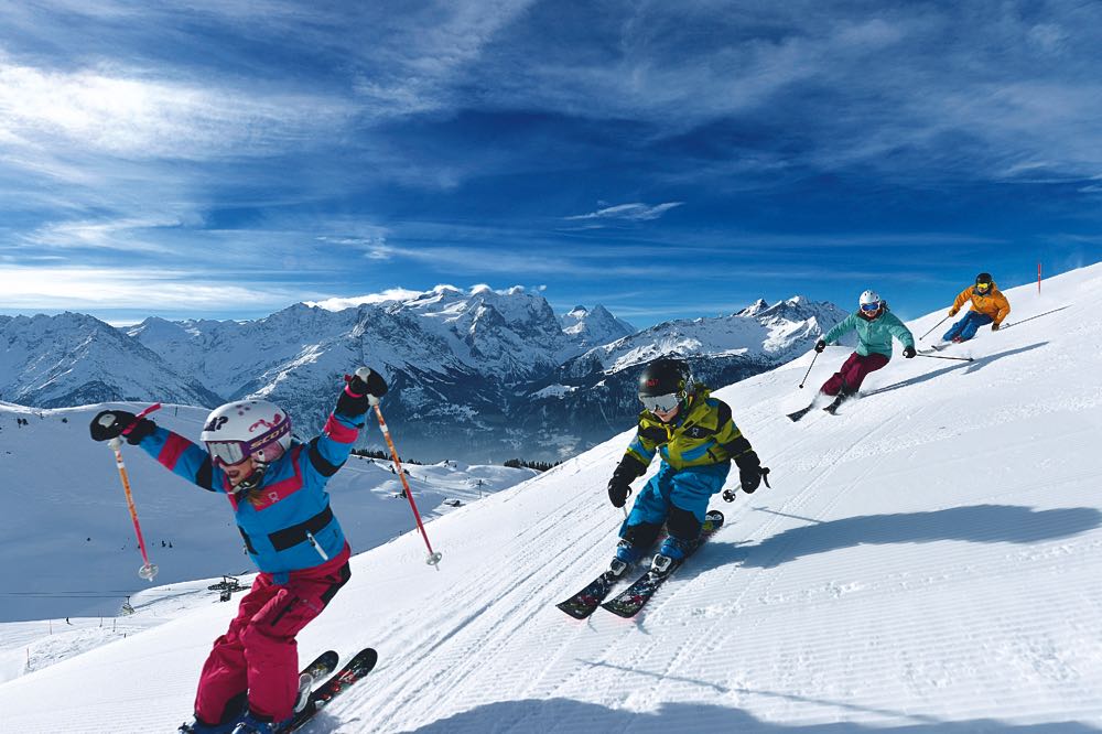 Der Hasliberg gehört mit seinen Südhängen zu den sonnigsten Skigebieten der Schweiz.