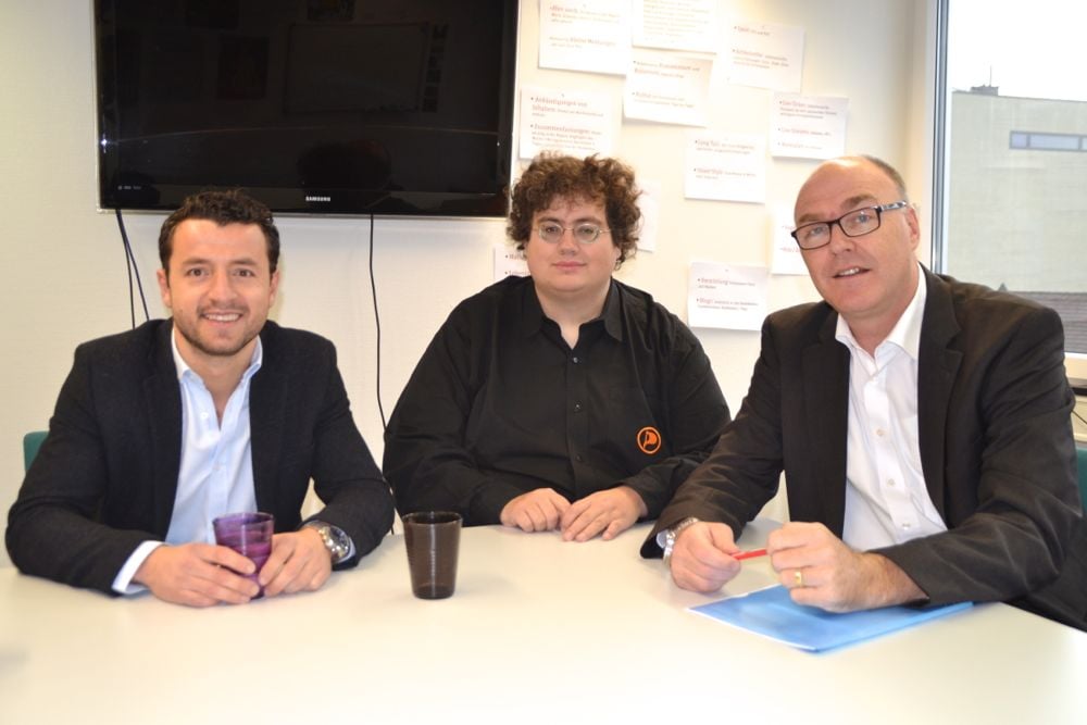 Die drei Kandidaten für die Zuger Ersatzwahl vom 17. Januar: Zari Dzaferi (SP), Stefan Thöni (Piraten) und Martin Pfister (CVP).