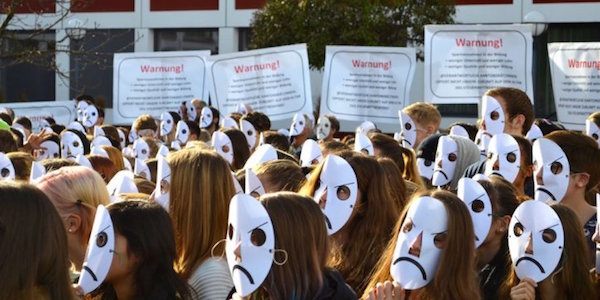 Die «Sparwut» der Luzerner Regierung löste eine Ladung von Demonstrationen aus. Hier die Kantonsschüler aus Reussbühl.