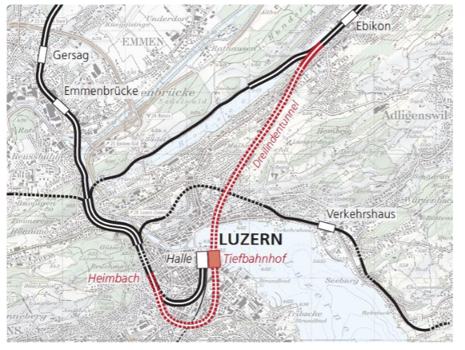 Die Variante D1 sei die beste: Durchgangsbahnhof gemäss Rahmenplan SBB. 