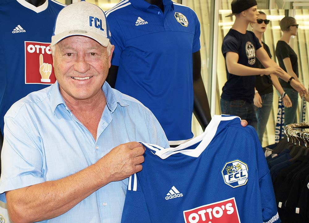 Der 67-jährige Kudi Müller ist Inhaber eines gleichnamigen Sportgeschäfts und Botschafter des FCL.