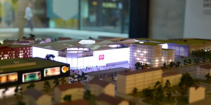 Das Modell der Mall of Switzerland.