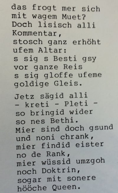 Ein Gedicht von einem unbekannten Verfasser (Bild: Staatsarchiv Luzern, A 1127/19)