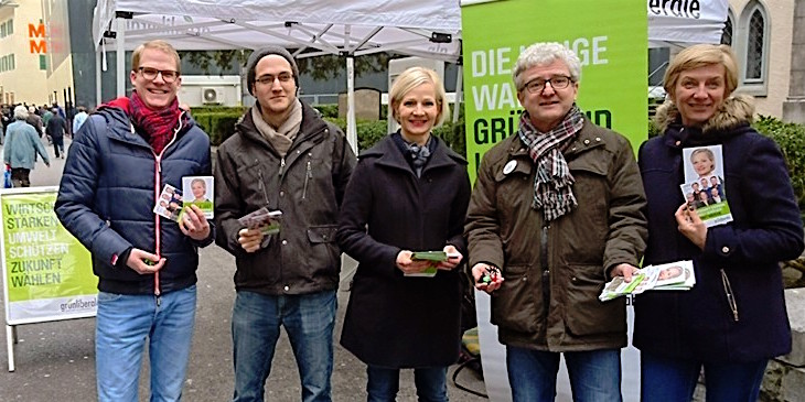 Für die GLP geht es bei den Stadtratswahlen um viel. Gelingt Manuela Jost (Bildmitte) die Wiederwahl?