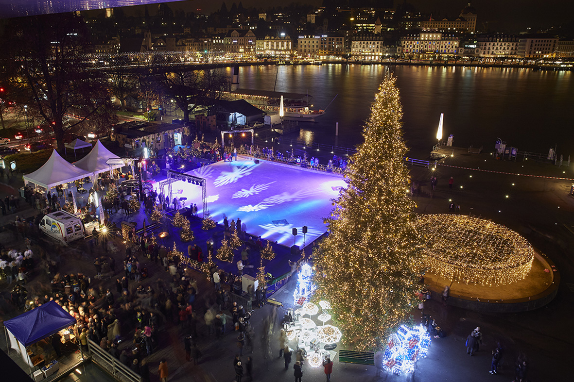 Das Eisfeld vor dem KKL soll auf die andere Seeseite verschoben werden.