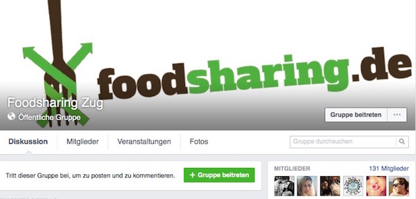 Foodsharing, ein deutsches Konzept übersetzt für Zuger.