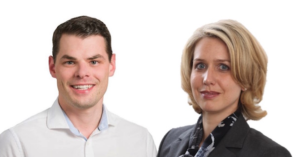 Fabian Reinhard, FDP-Präsident, und Franziska Bitzi Staub, CVP-Fraktionschefin