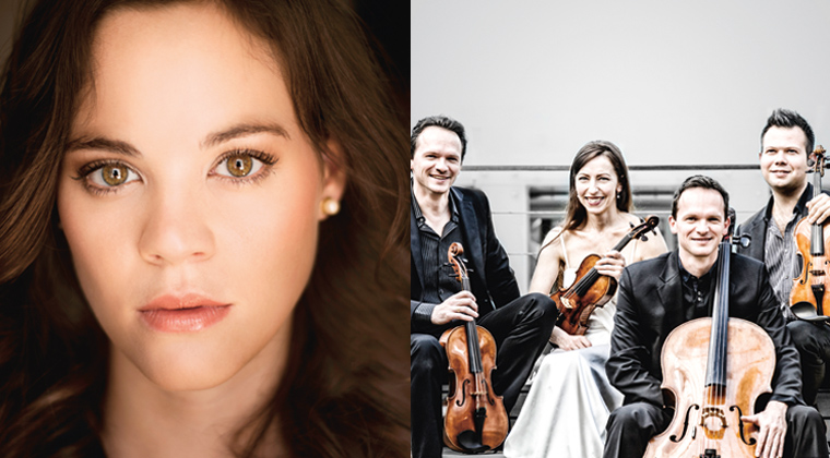 Die Sopranistin Regula Mühlemann (l.) hat mit dem Casal Quartett ein herzzerreissend-romantisches Programm zusammen gestellt (am 26. Februar in der Shedhalle).