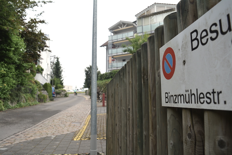 Die Binzmühlestrasse in Risch.