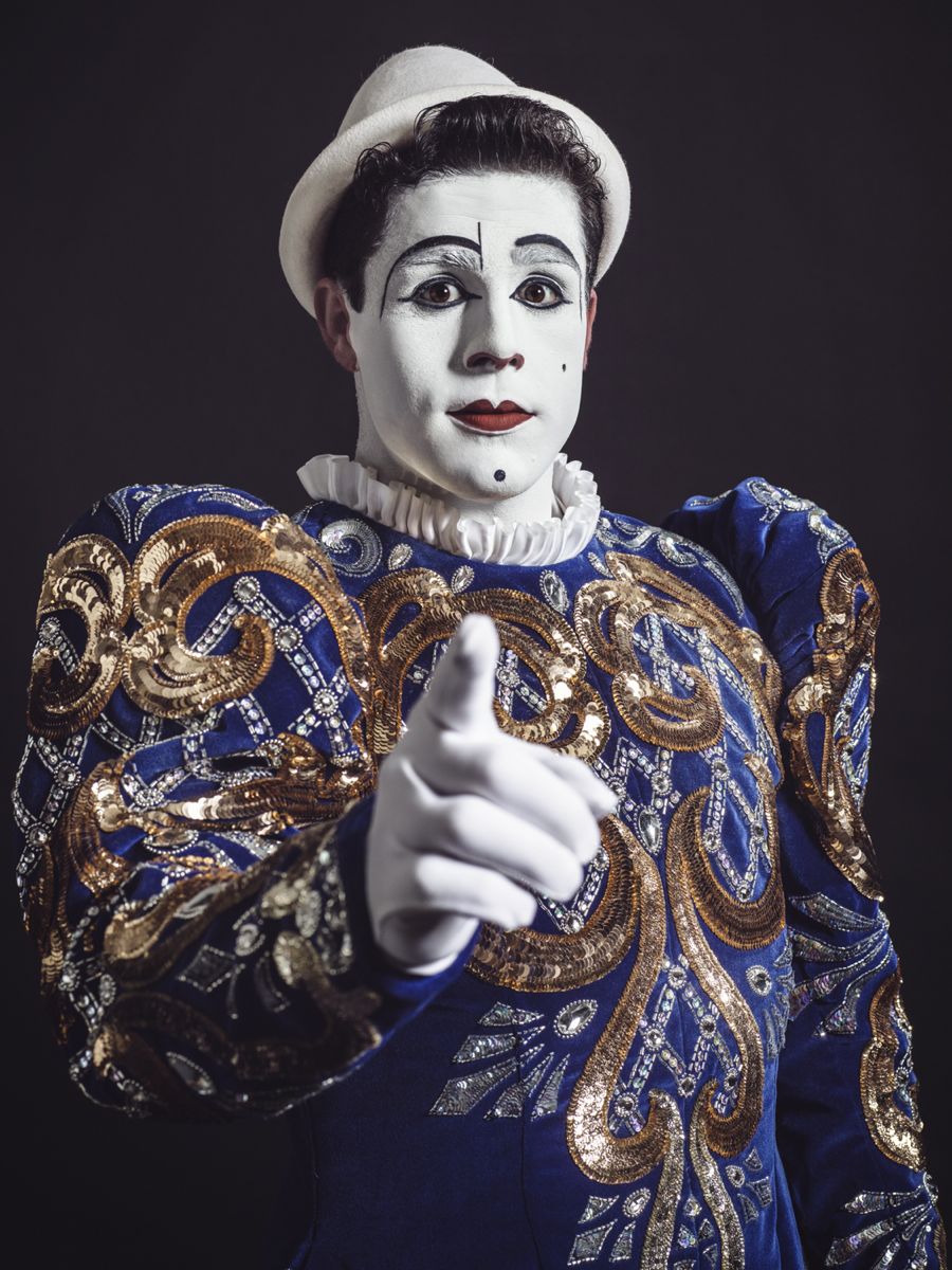 Porträt von Clown Tonito Alexis am 40. internationalen Zirkusfestival von Montecarlo. Bild: Pit Bühler