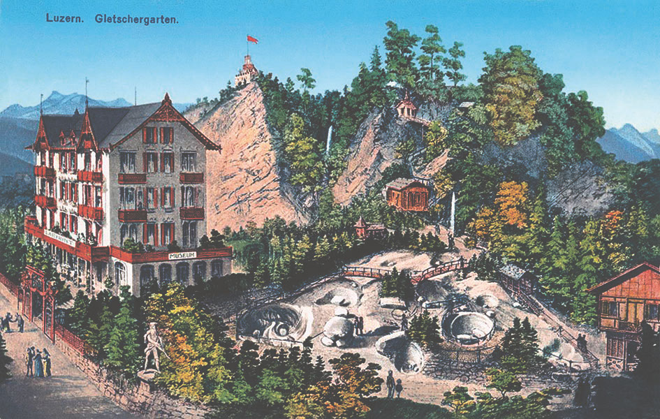 Der Gletschergarten um 1875.