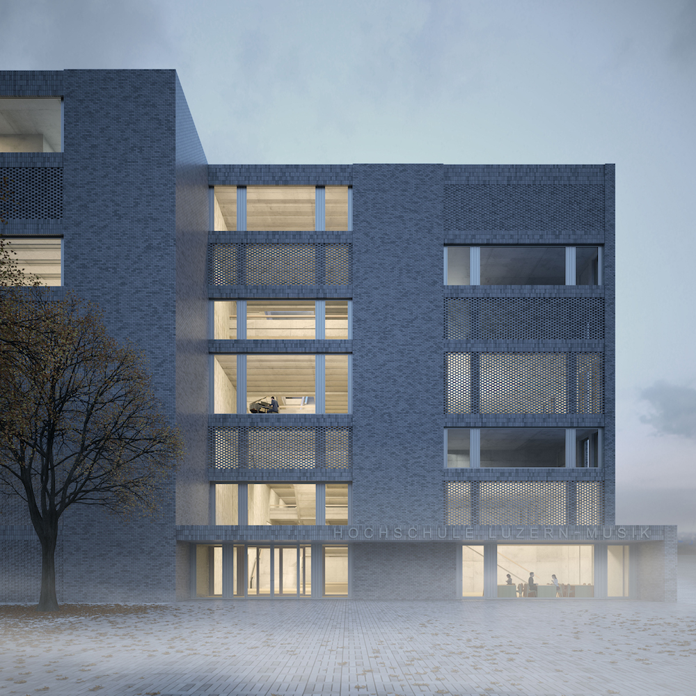 So soll das neue Gebäude für die Musik-Studierenden neben dem Südpol aussehen.