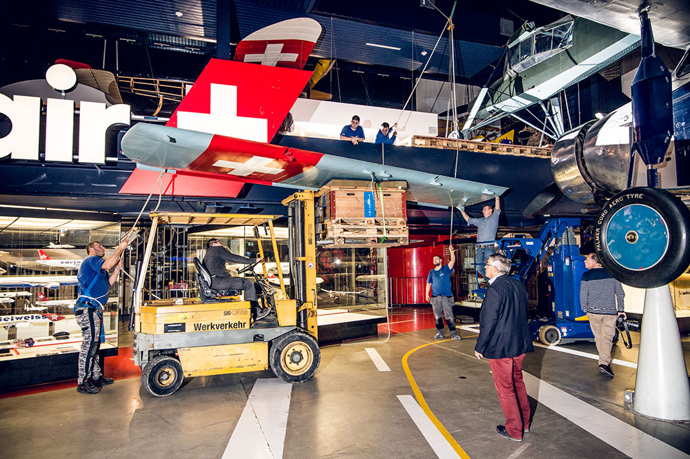 Die Halle Luftfahrt des Verkehrshauses.