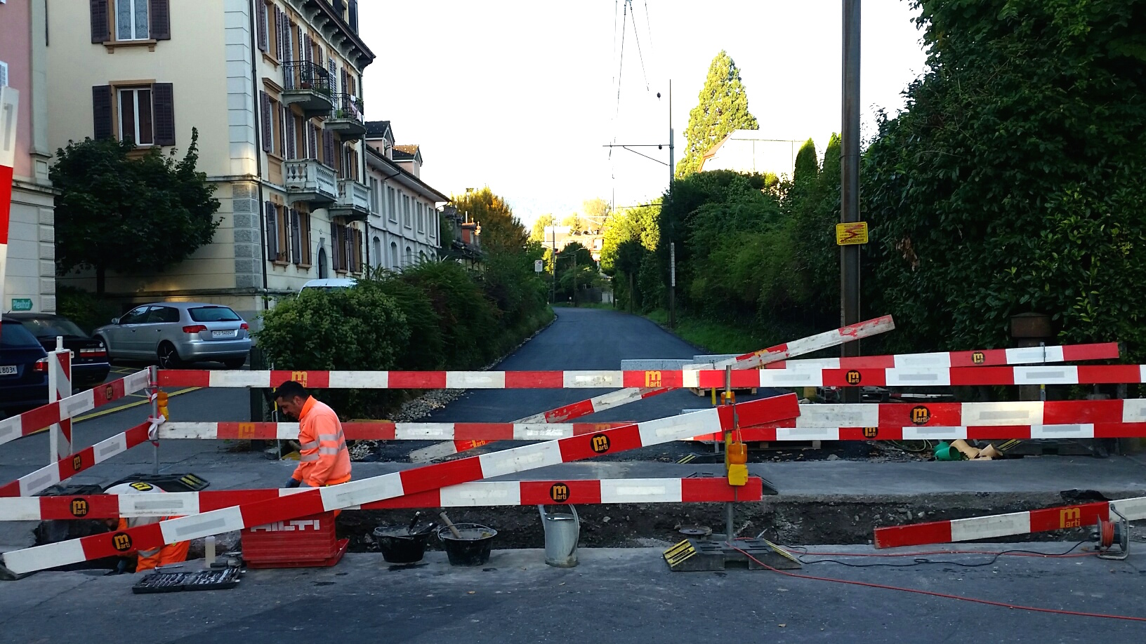 Blick von der Moosmattstrasse Richtung Kriens/Eichwaldstrasse (Bild: lwo).