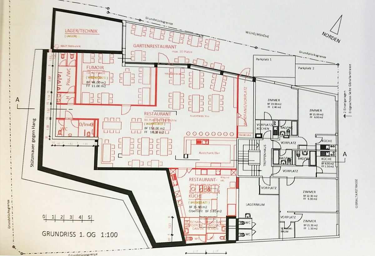 So sieht das geplante Restaurant auf dem Plan aus.  (Bild: zvg)