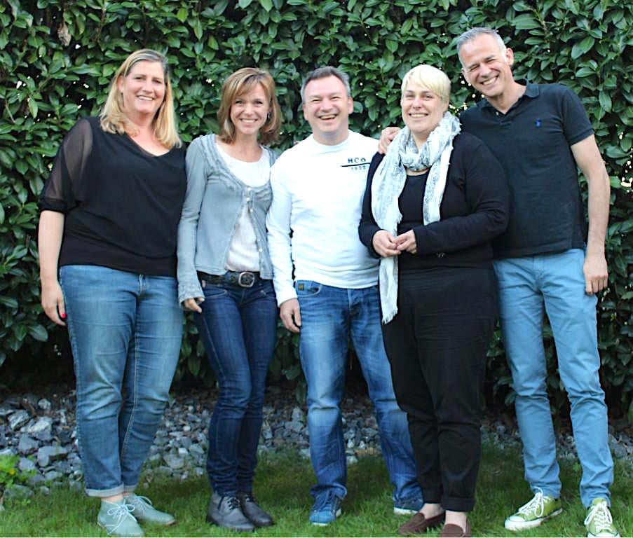 Der Vorstand von «Rock for Children»: Nadja Kolb, Claudia Kandalowski, Gérard Rodel, Britta Bartsch, Simon Gleich (von links nach rechts). 