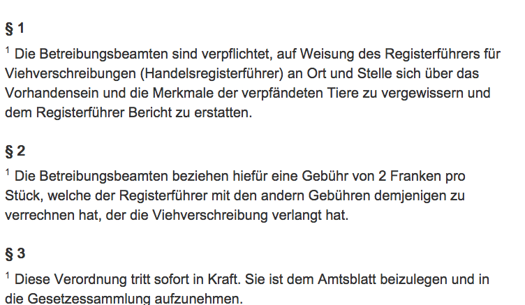 Betreibungsbeamte verdienen zwei Franken pro gepfändete Kuh. Klingt fair.