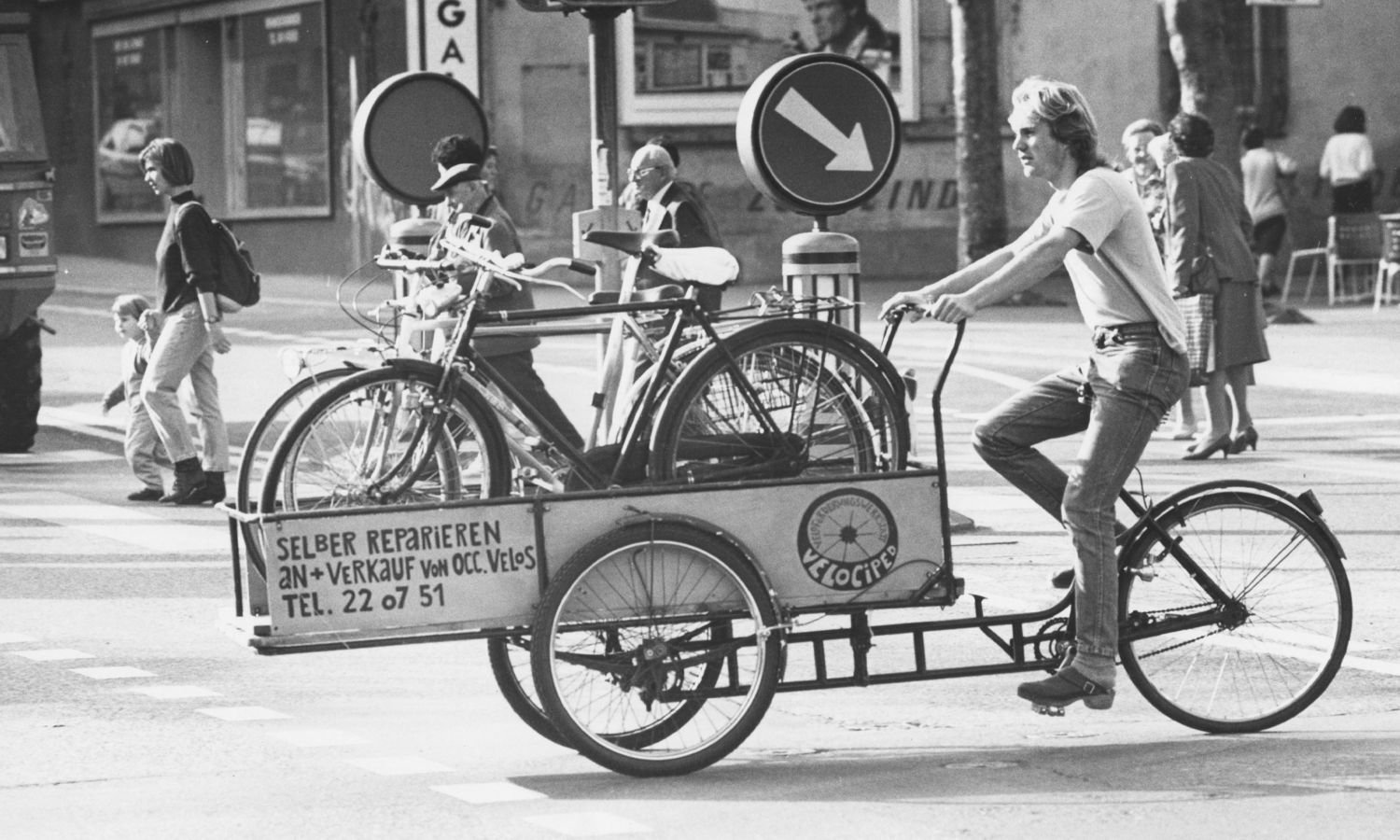 Cyrill Wiget, hier auf einem Foto aus den 80er-Jahren, gilt mit seiner Firma Velociped als Pionier in Sachen Velos.