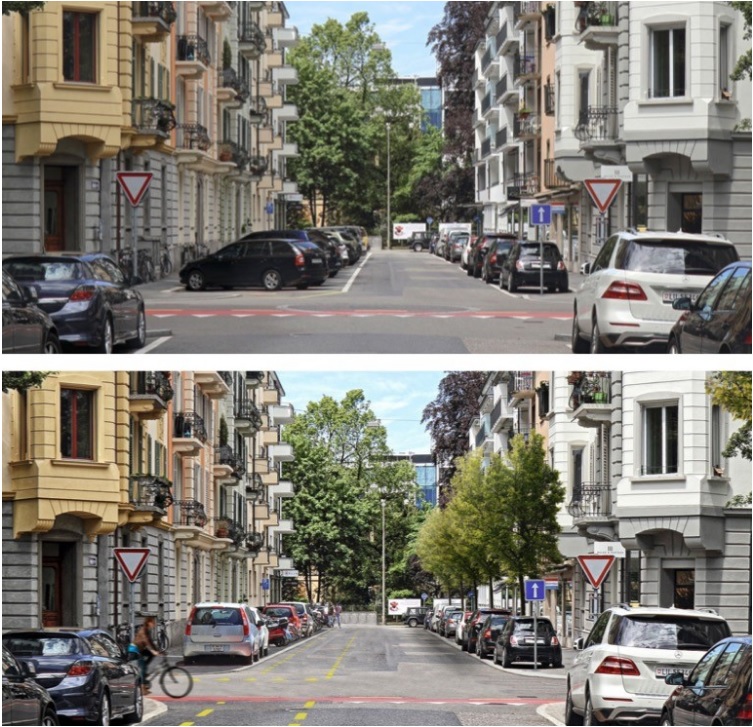 Im Hirschmattquartier sind die Parkplätze neu angeordnet worden (Bild unten). 76 fielen definitiv weg.