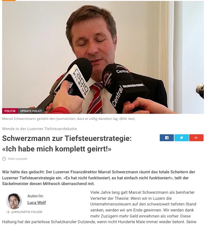 Die erfundene Schlagzeile von zentralplus.