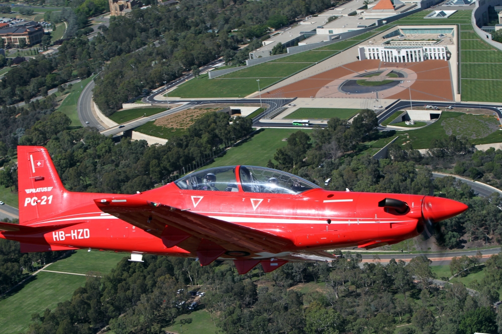 Die PC-21 ist ein beliebtes Trainingsflugzeug für Luftwaffenpiloten.