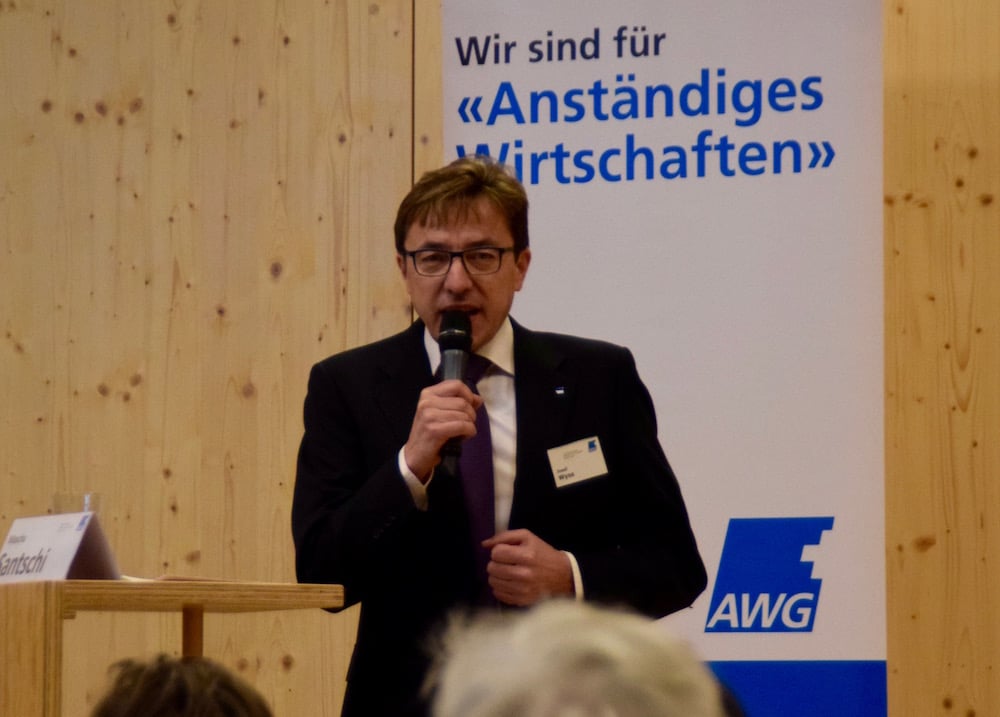 AWG-Präsident Josef Wyss richtete einige Worte an die Besucher.