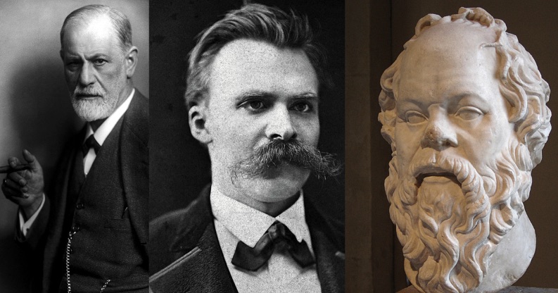 Mit Sigmund Freud, Friedrich Nietzsche und Sokrates ist Fachsimpeln ein Heidenspass.