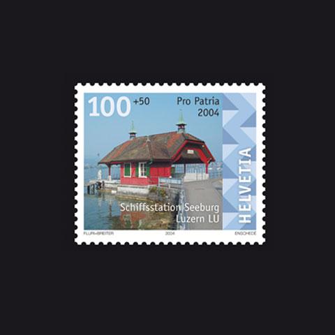 50 Rappen für die Schiffsstation: So sah die Briefmarke der Pro Patria aus.