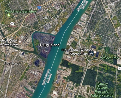 Unweit von Detroit gibt es eine Insel mit dem Namen Zug.