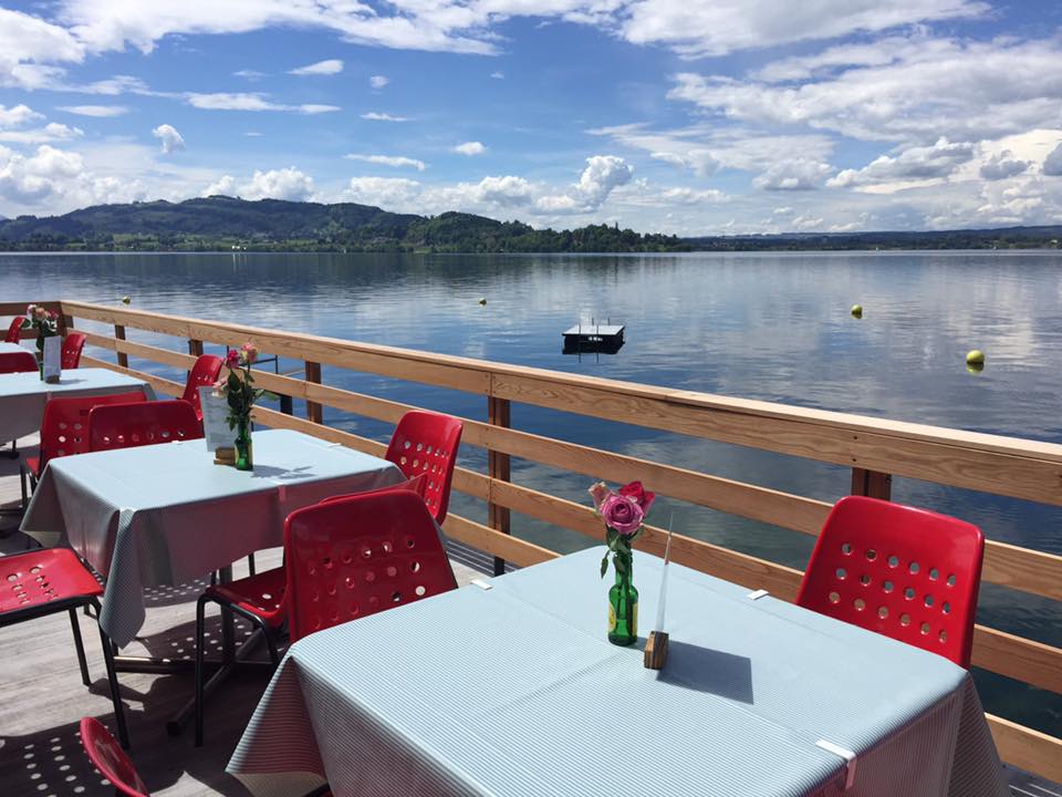 Noch ein Geheimtipp: Die Terrasse des Kiosk im Trubikon.