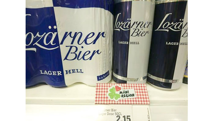 Bei Coop wird das «Lozärner Bier» in Zukunft nicht mehr als regional gekennzeichnet, es bleibt aber in den Regalen.