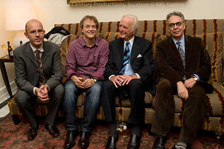 Pirmin Zängerle (links), Ludwig Wicki, Martin Böttcher und Howard Shore.