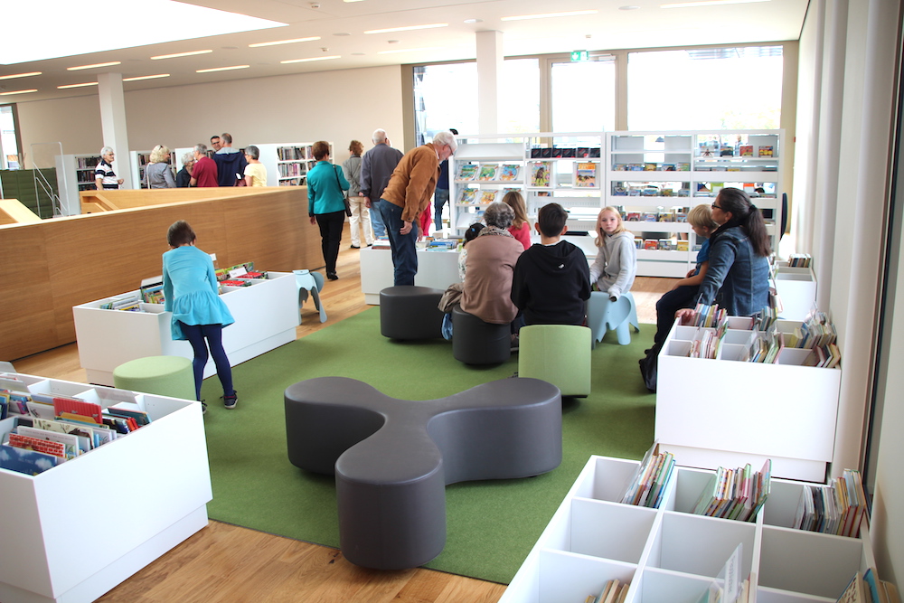 Die Kinderbuchecke in der neuen Gemeindebibliothek in Steinhausen.