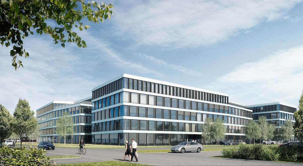 So soll das geplante Geschäftszentrum Helix aussehen, das die Alfred Müller AG in Cham realisieren will.