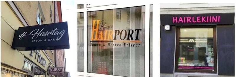 Mit «Hair» lassen sich ganz heisse Kombinationen erschaffen. Leider nicht aus Luzern – trotzdem witzig. (Fotos: Instagram #Friseurnamen)