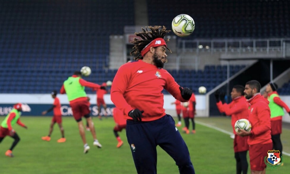 24 Stunden vor dem Anpfiff absolviert die Nationalmannschaft Panamas ihr Abschlusstraining.