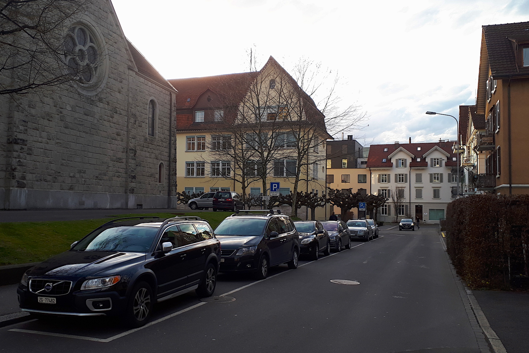 Erlenstrasse in Zug: Hier wird erstmal geübt, bevor sich die Planer an den Bundesplatz wagen.