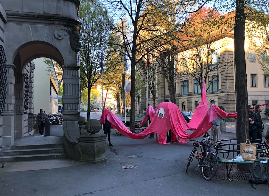 Am Mittwochmorgen waren die Aktivisten vor dem Luzerner Stadthaus präsent.