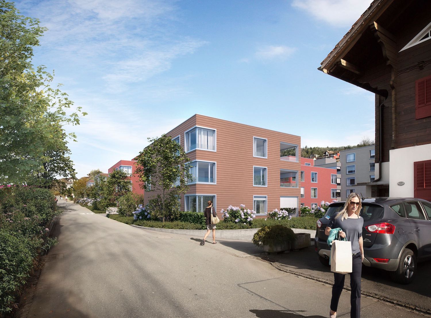So soll die Überbauung beim Areal St. Klemens an der Kaspar-Kopp-Strasse schon bald aussehen.