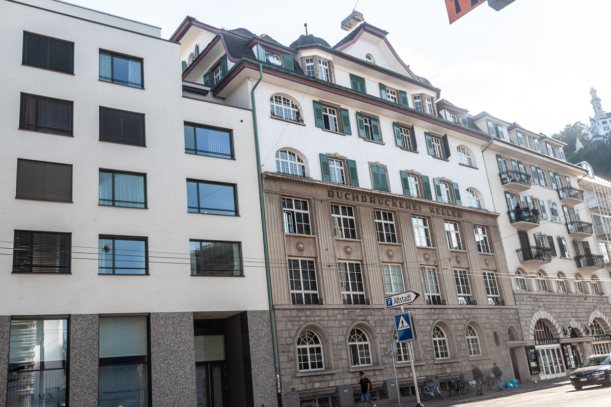 Die Buchdruckerei Keller an der Baselstrasse, hier wurde unter anderem das «Luzerner Tagblatt» produziert.