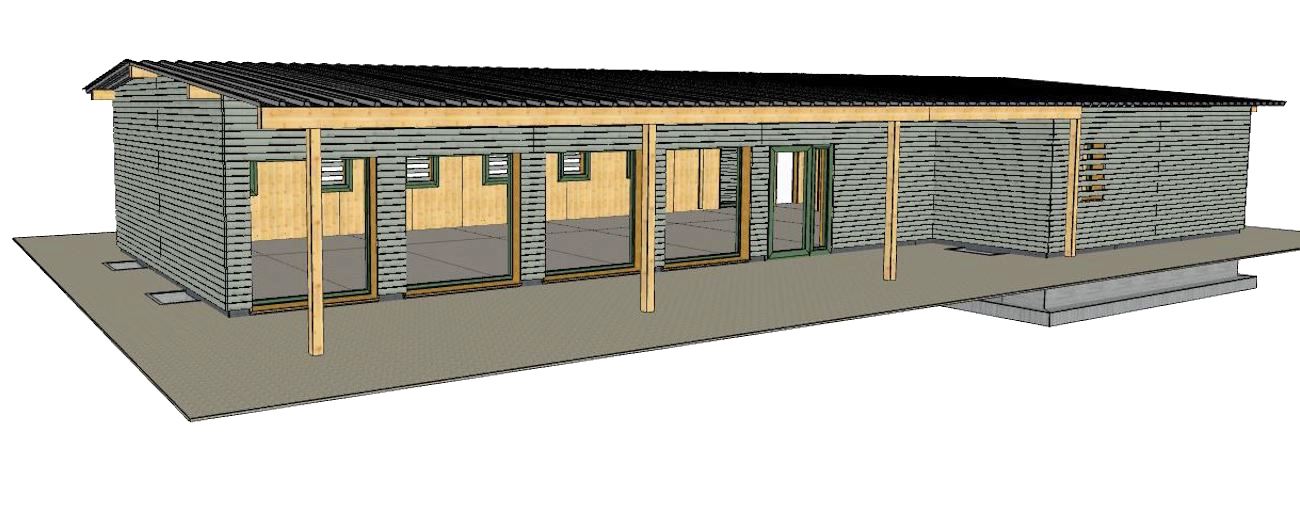 So soll der Holz-Fertigbau des neuen «Centro Español» des Chamer Architekten Alberto Casco aussehen.