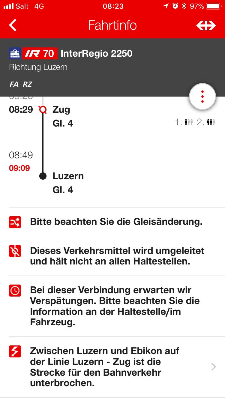 Auf diese Reise freut sich die Pendlerin nicht.