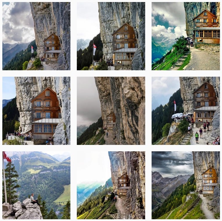 Auf Instagram stapeln sich die Bilder des Bergrestaurants.