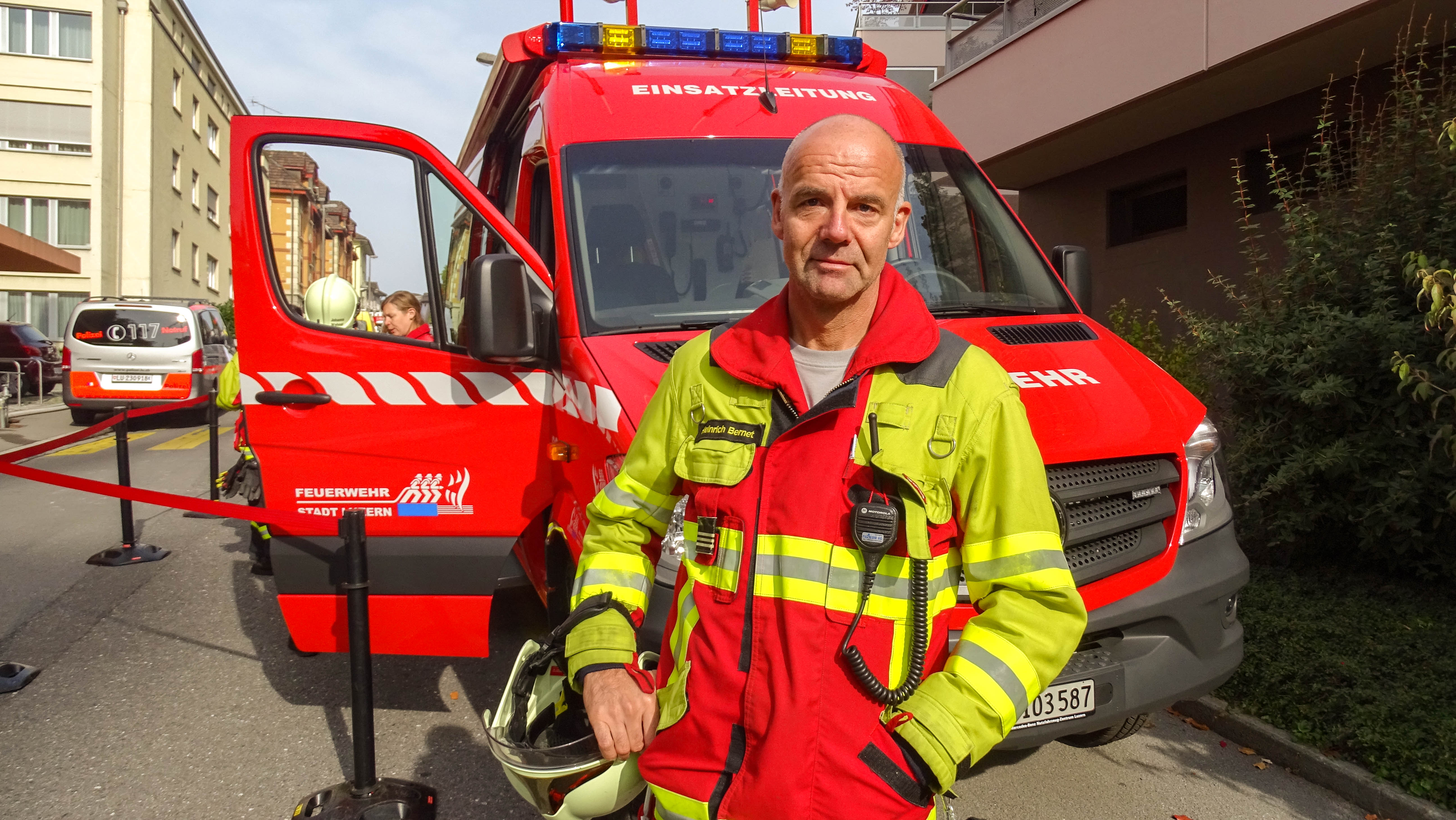 Heinrich Bernet, Medienoffizier der Feuerwehr Stadt Luzern.