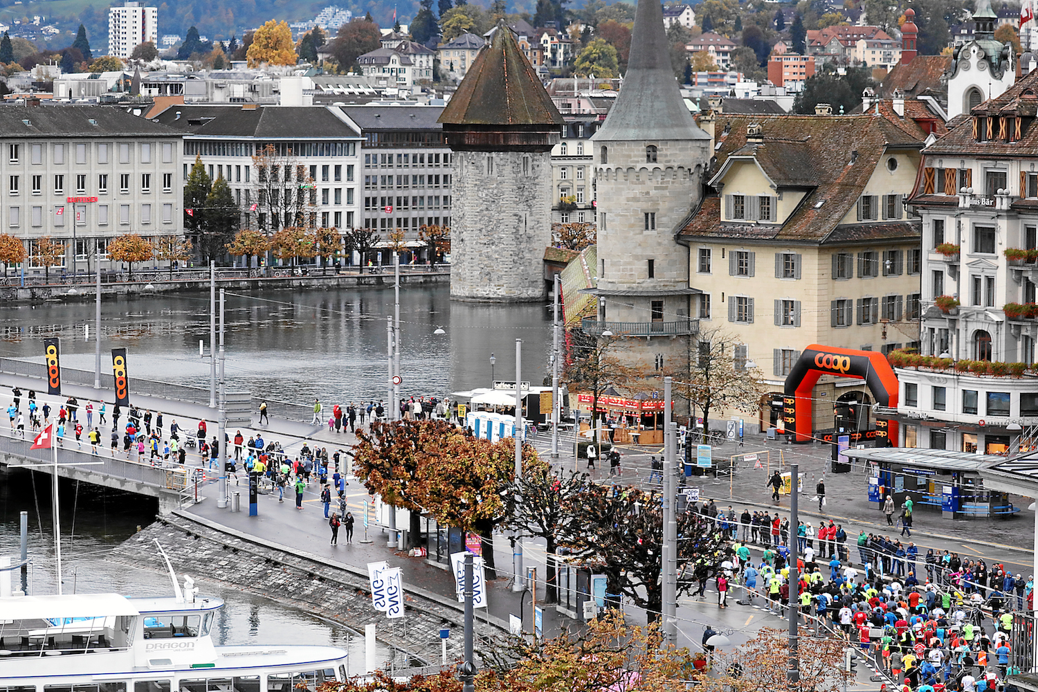 Die Luzerner Altstadt, Kulisse des problemlos verlaufenen Marathons. 