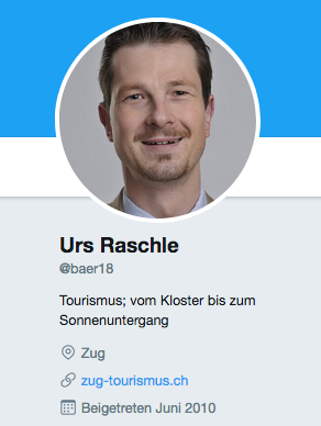 Etwas kryptisch kommt Urs Raschles Profil daher.