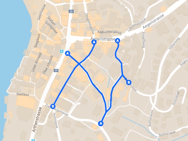 Die geplante Begegnungszone würde sich von der St. Oswaldsgasse über die Kirchen- und Dorfstrasse bis hin zur Bohlstrasse erstrecken.