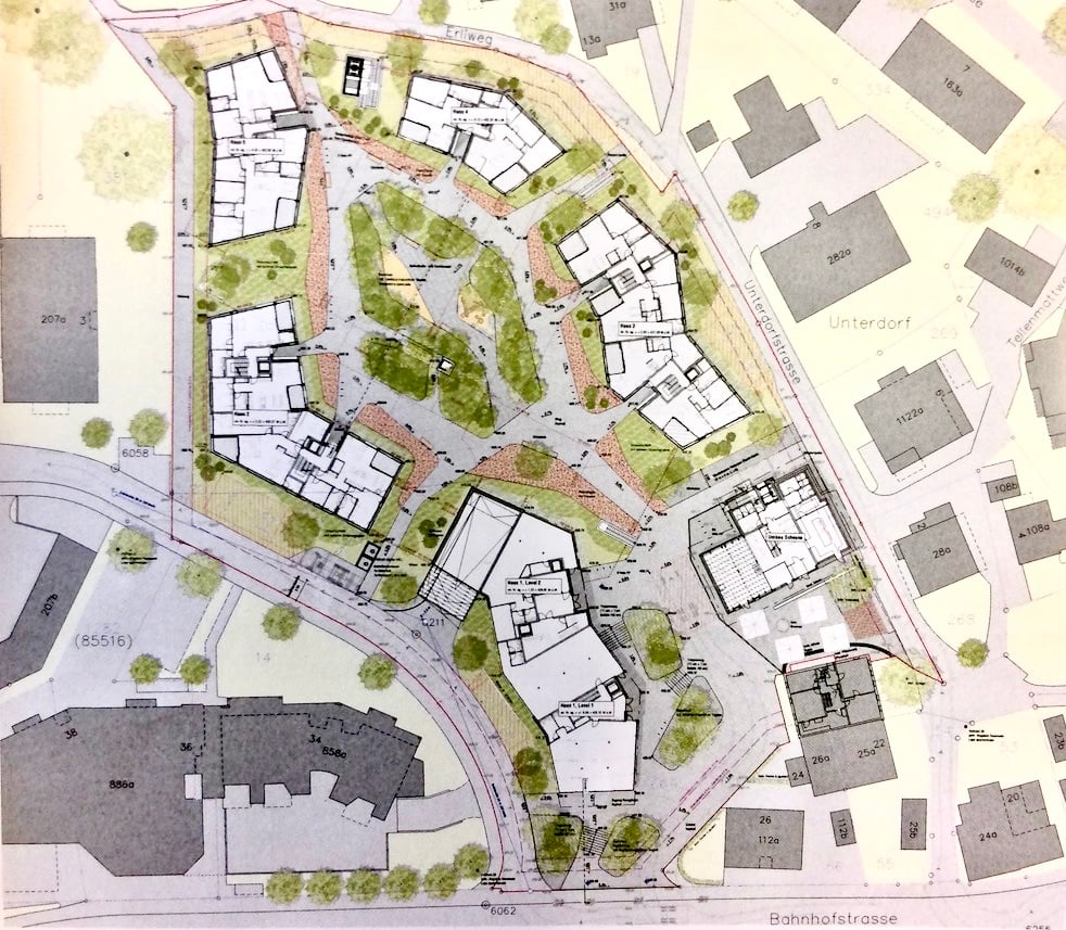 Situationsplan der Überbauung Lindenpark