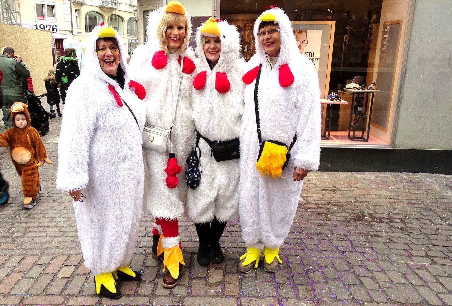 Die wohl wildesten Hühner an der Luzerner Fasnacht.